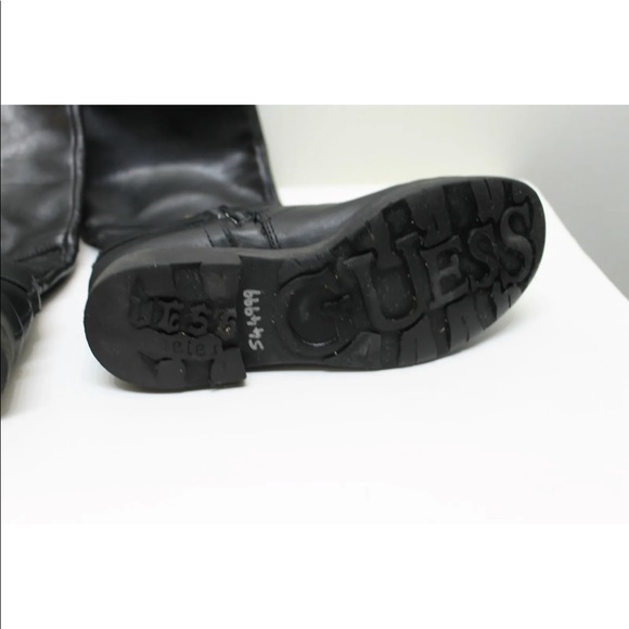 Guess - Black Leather Riding Boots - Picture 8 of 12